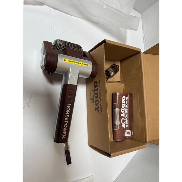 HorsePower Giddy Up Cordless, Rechargeable BBQ grill Stainless Roller Cleaner - Picture 6 of 9